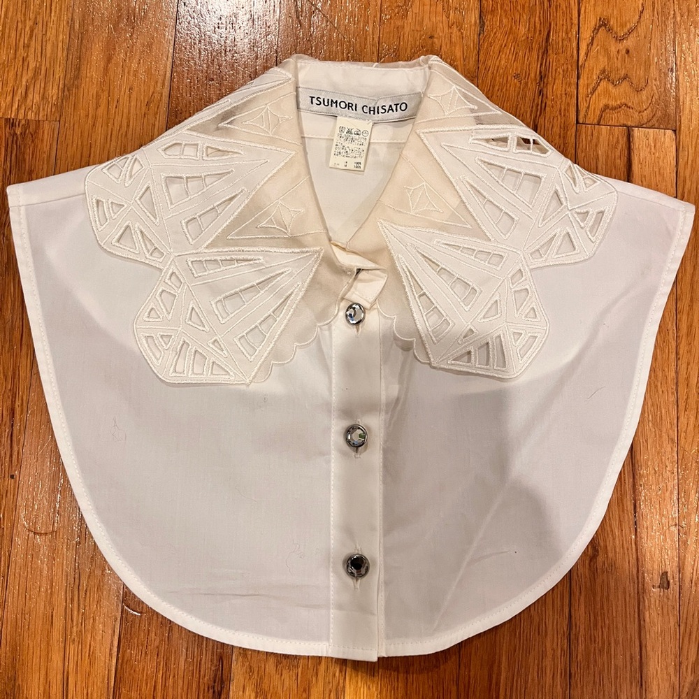 Tsumori Chisato Cream diamond Detachable Collar